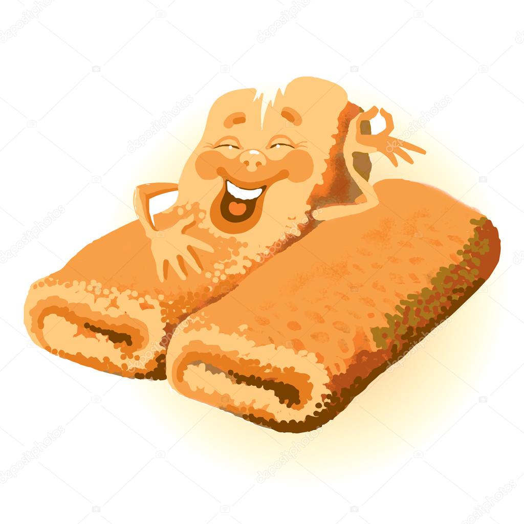 Illustration cheerful pancake