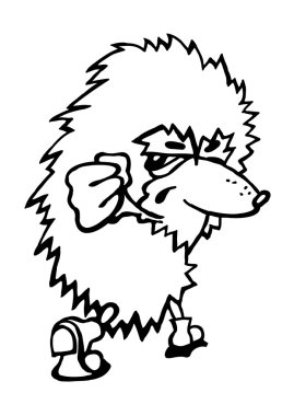 kızgın kirpi - illüstrasyon