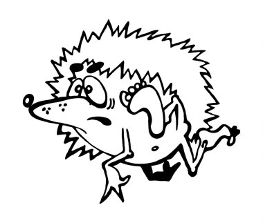 korkmuş kirpi - illüstrasyon