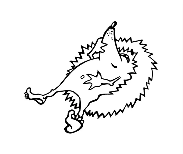 Hedgehog Sonhador - ilustração — Vetor de Stock