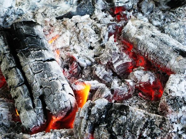 Extinguished the fire, Ash, Embers, close-up - Stock Image