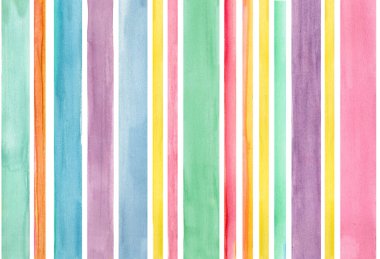 hand drawn watercolor stripes pattern.  colorful.