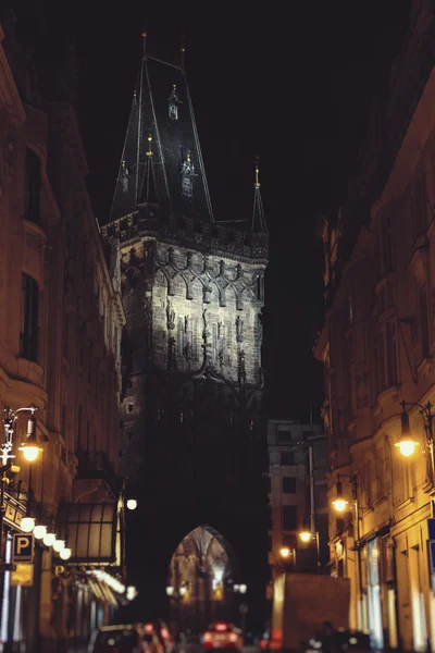 Praag nacht straat Stockfoto