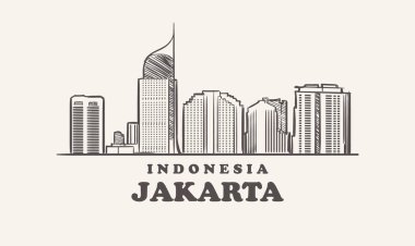 Jakarta silueti, Endonezya çizimi