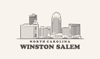 Winston Salem silueti, Kuzey Carolina çizimi