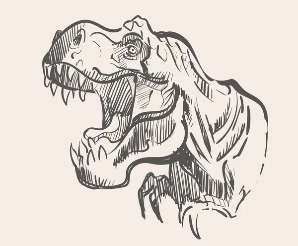 Den morrande dinosour Tyrannosaurus, vektor illustration konst — Stock vektor