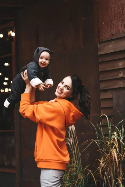 young mom with baby. happy family, mom with daughter