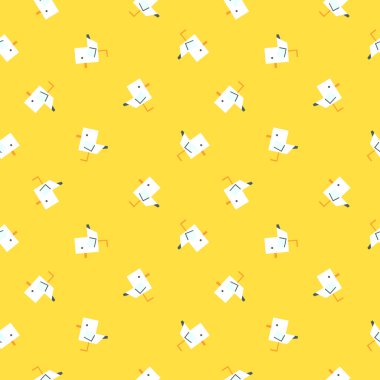 Martı Dikişsiz desen sarı