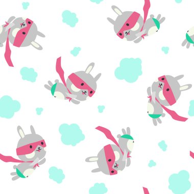 Bunny süper kahraman desen