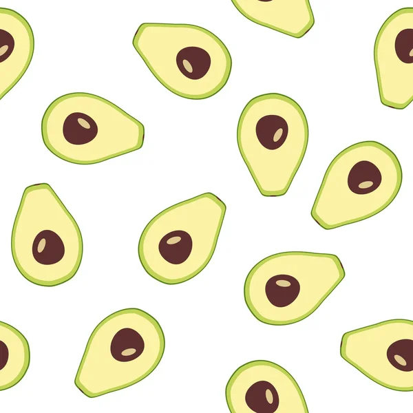 Avocado naadloos patroon — Stockvector