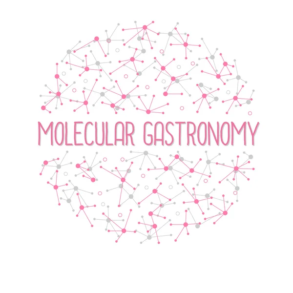 Molecular gastronomy concept in pink. — Stock Vector