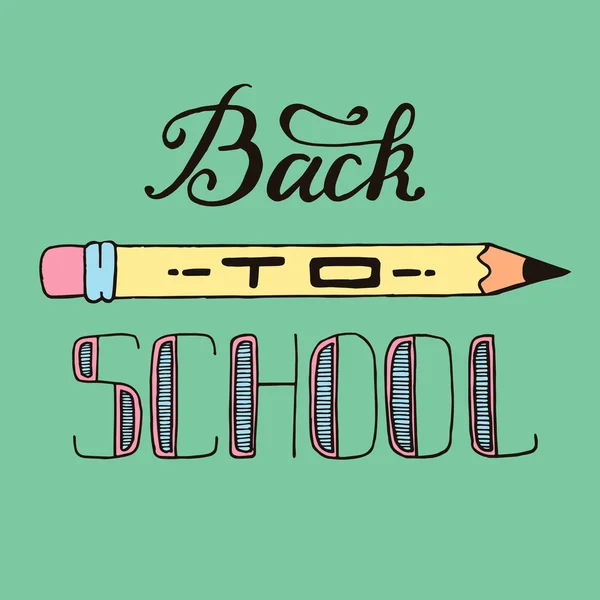 Back to school bright illustration. — Stock Vector