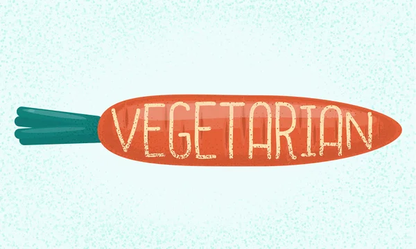 Veganské ilustrace s mrkví. — Stockový vektor