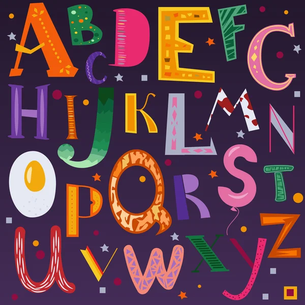 Ilustração do alfabeto infantil . — Vetor de Stock