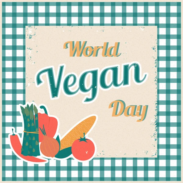 Wereld Vegan dag illustration2 — Stockvector