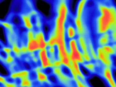 Soyut ısı haritası klipsi. Bulanık eğim. Gelecekçi tekno geçmişi.