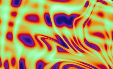 Soyut fütürist neon gradyanı. Yaratıcı Sıvı dalgalar ve optik bozulmalar arka planı.