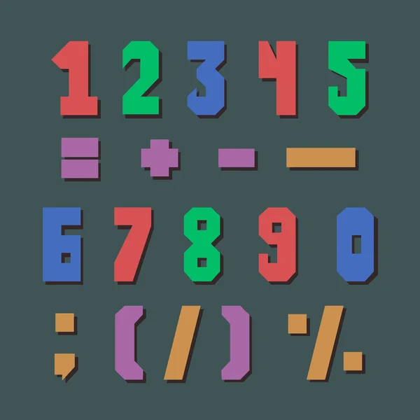 Ensemble de numéros rétro — Image vectorielle