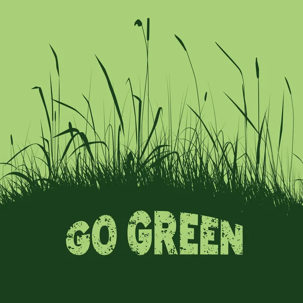 Go green poster — Stock Vector