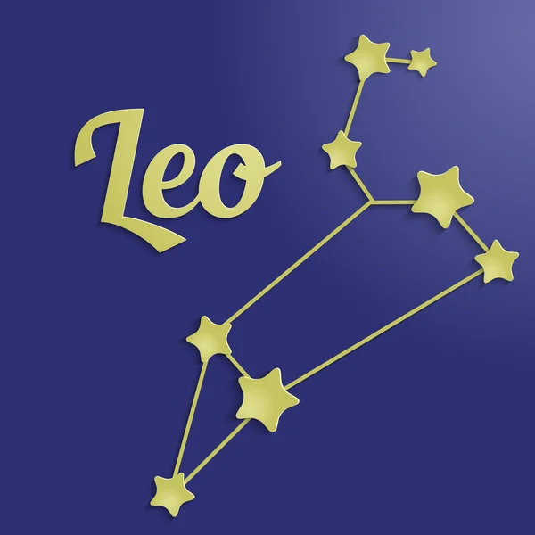 Leo konstelacji zodiaku. — Wektor stockowy