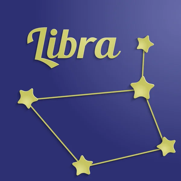 Libra zodiac constellation. — Stock Vector