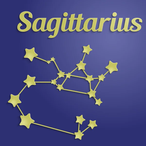 Sagittarius zodiac constellation — Stock Vector