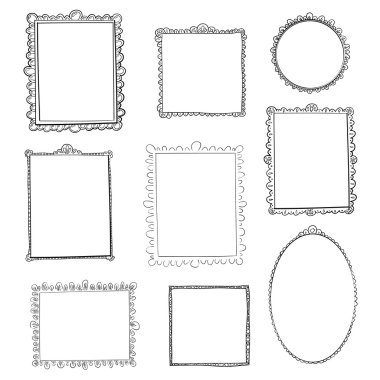 4 elle çizilmiş çerçeve ayarla