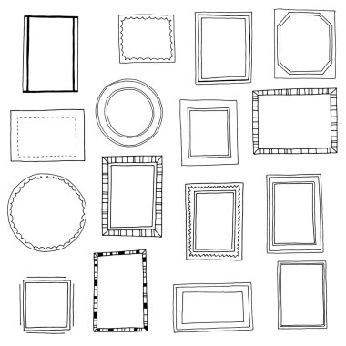 Elle çizilmiş kare 7 ayarla