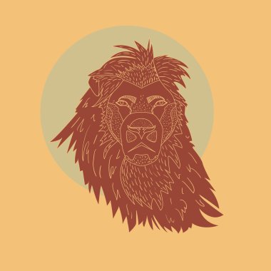 Aslan siluet vektör.