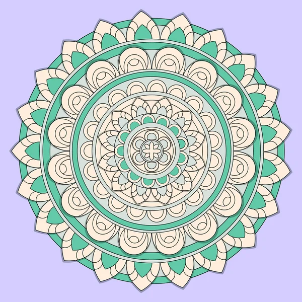 Indiase ronde mandala — Stockvector