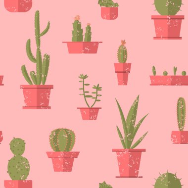 seamles desen succulents 2 ile