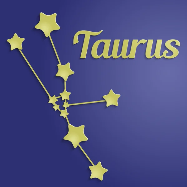 Taurus golden  zodiac constellation — Stock Vector