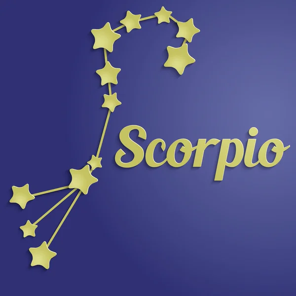 Scorpio zodiac stars — Stock Vector