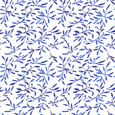 Vektör suluboya çiçek Seamless Modeli