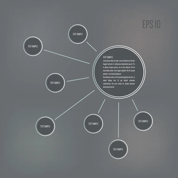 Infographic minimalist daireler ile
