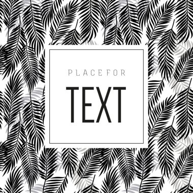 Şablon kartı tropikal yaprak