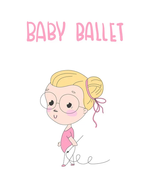 Baby ballet vector — Stock Vector