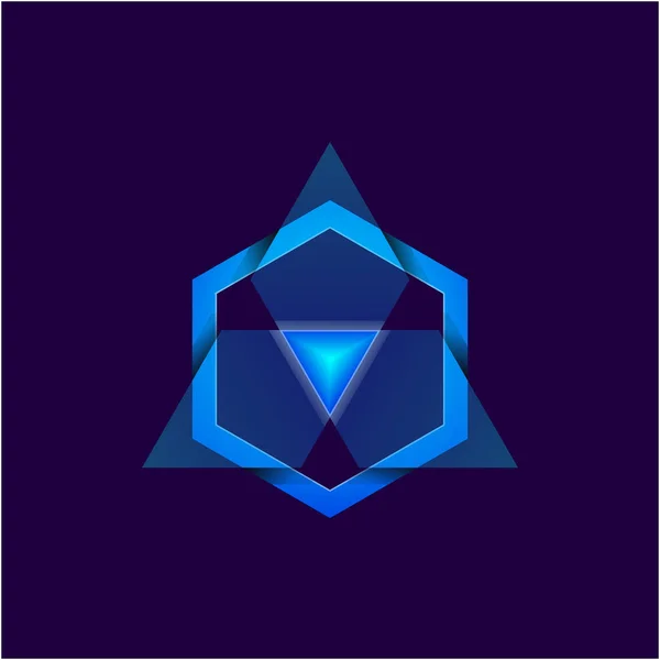 Dreieck Farbverlauf Logo Design — Stockvektor