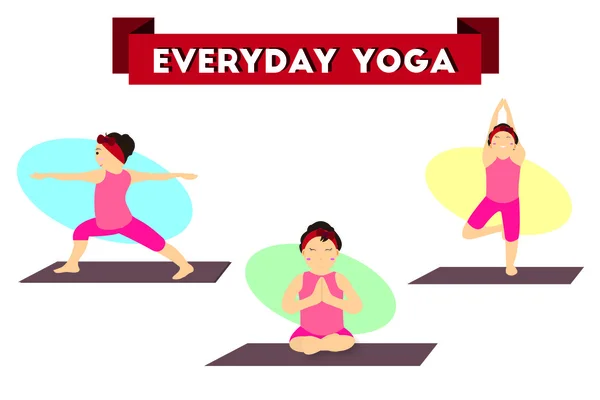 Everday Yoga — Stock Vector