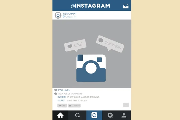 Redes sociales IG — Vector de stock