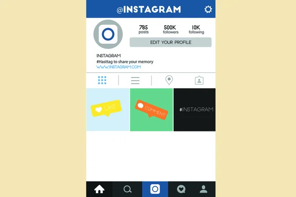 IG social media Profilul meu — Vector de stoc