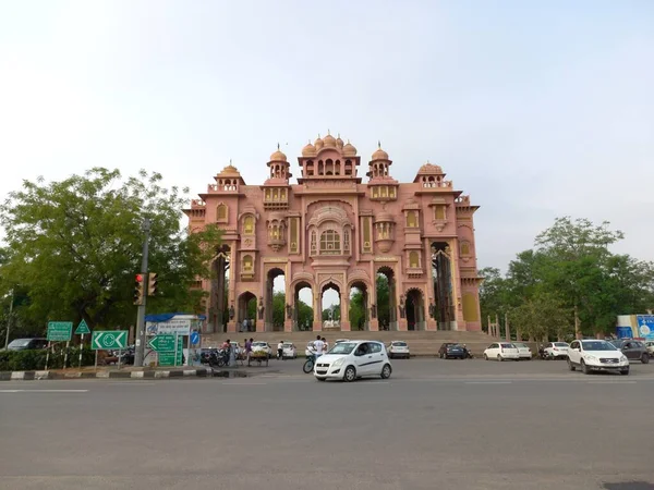 Patrika Gate Está Situado Jaipur Rajasthan Índia — Fotografia de Stock