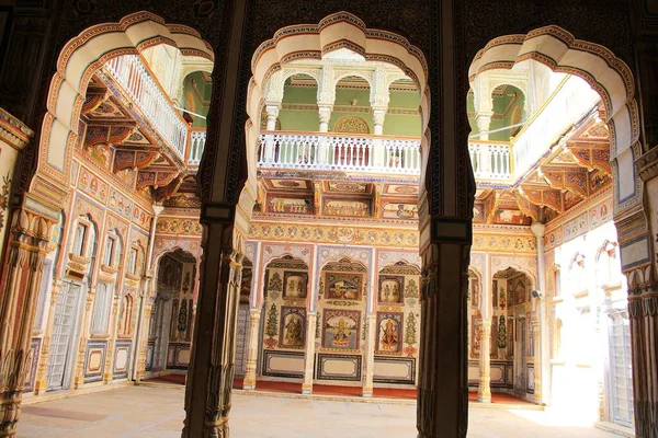 Nawalgarh Haveli Liegt Nawalgarh Shekhawati Jhunjhunu Jhunjhunu Rajasthan Indien — Stockfoto