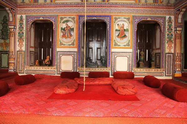 Nawalgarh Haveli Situated Nawalgarh Shekhawati Jhunjhunu Jhunjhunu Rajasthan India — Fotografia de Stock