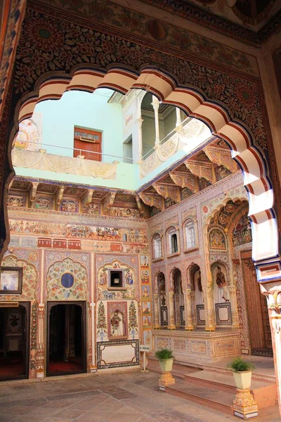 Nawalgarh Haveli Βρίσκεται Στο Nawalgarh Shekhawati Jhunjhunu Rajasthan Ινδία — Φωτογραφία Αρχείου