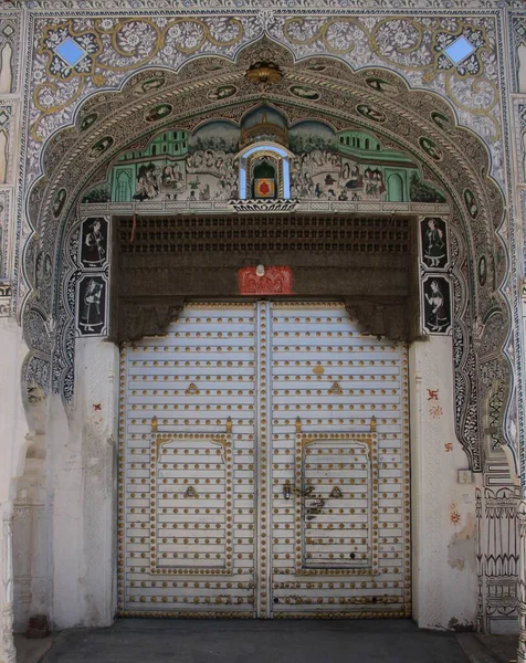 Fatehpur Haveli Está Situado Fatehpur Shekhawati Sitar Rajasthan Índia — Fotografia de Stock