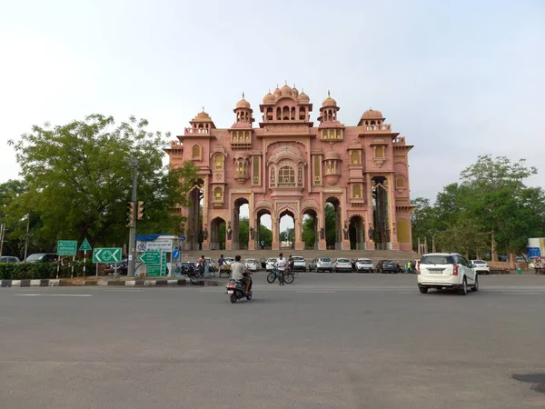 Patrika Gate Está Situado Jaipur Rajasthan Índia — Fotografia de Stock