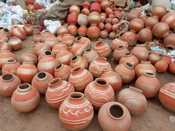 Lera Keramik Visar Vägen Jaipur Rajasthan India — Stockfoto