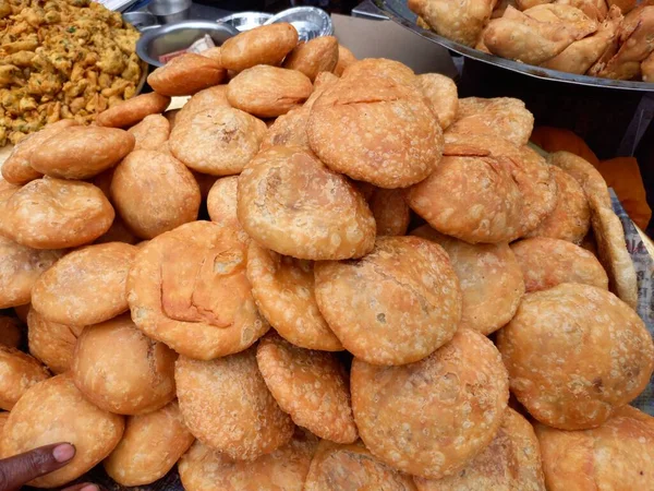 Rajasthani Ünlü Kachori Jaipiur Rajasthan Hindistan — Stok fotoğraf