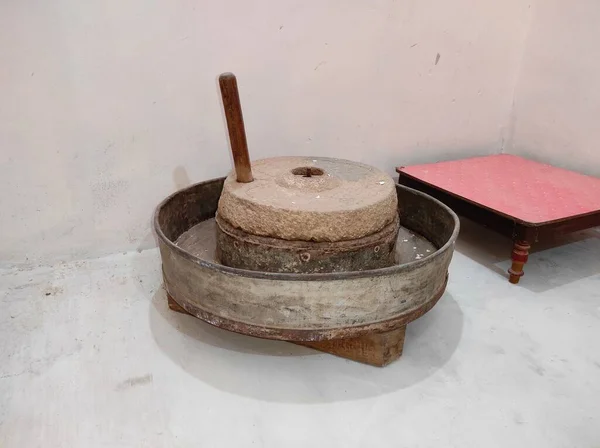 Geleneksel un değirmeni, Rajasthan, Hindistan